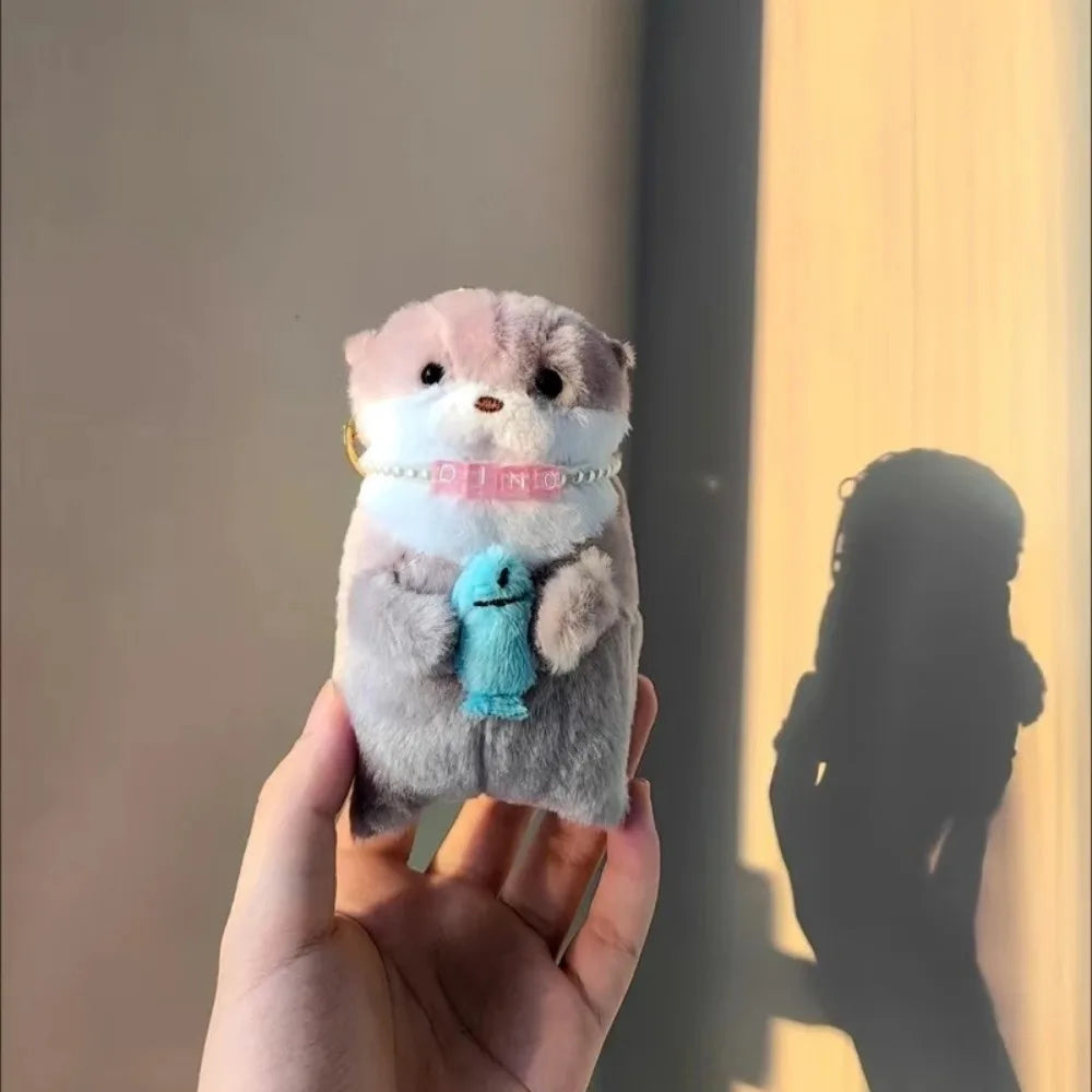 Porte-clés en peluche bébé otarie kawaii