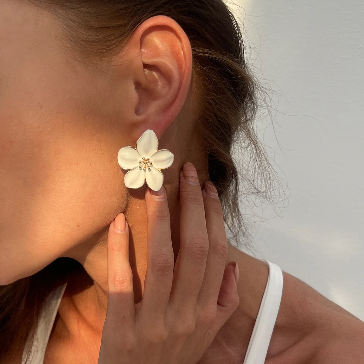 Boucles d'oreille fleur Boho Y2K