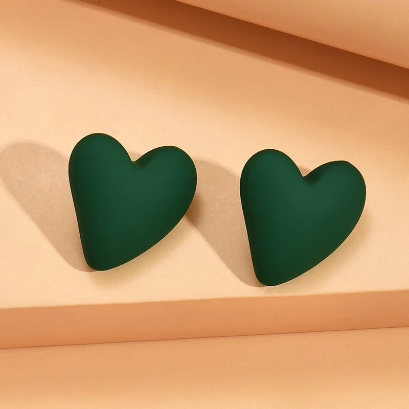 Boucles d'oreille coeur acrylique