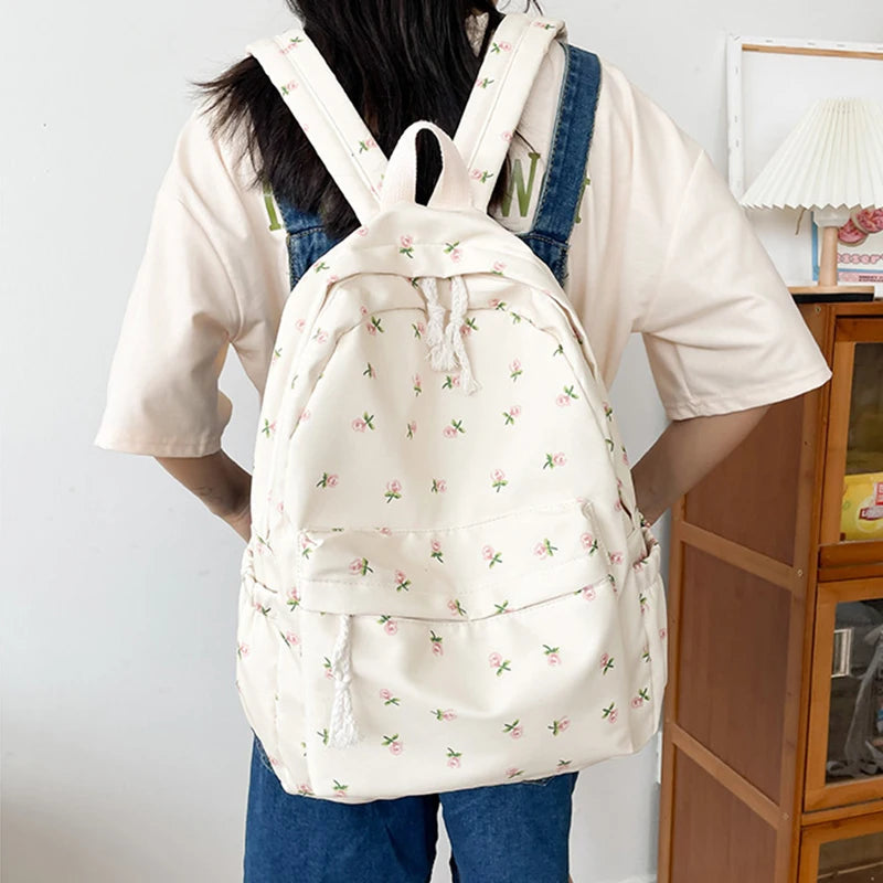 Sac à dos imperméable fleuri