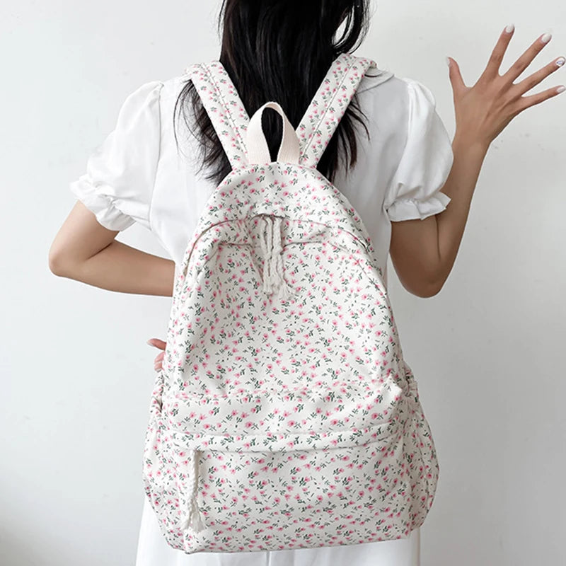 Sac à dos imperméable fleuri