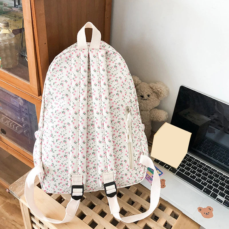Sac à dos imperméable fleuri