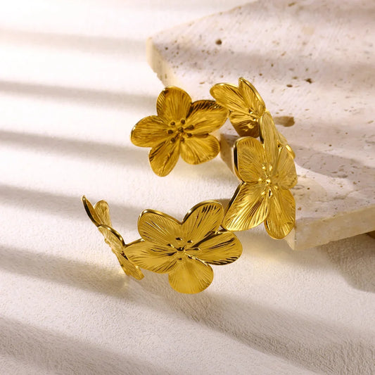 Bracelet ajustable fleurs vintage