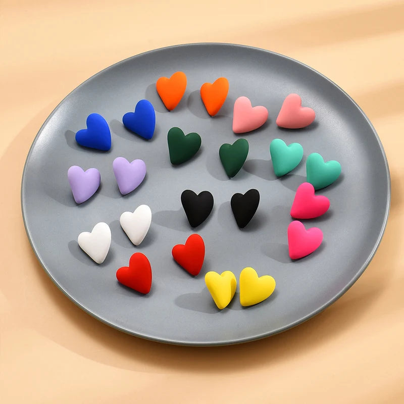 Boucles d'oreille coeur acrylique