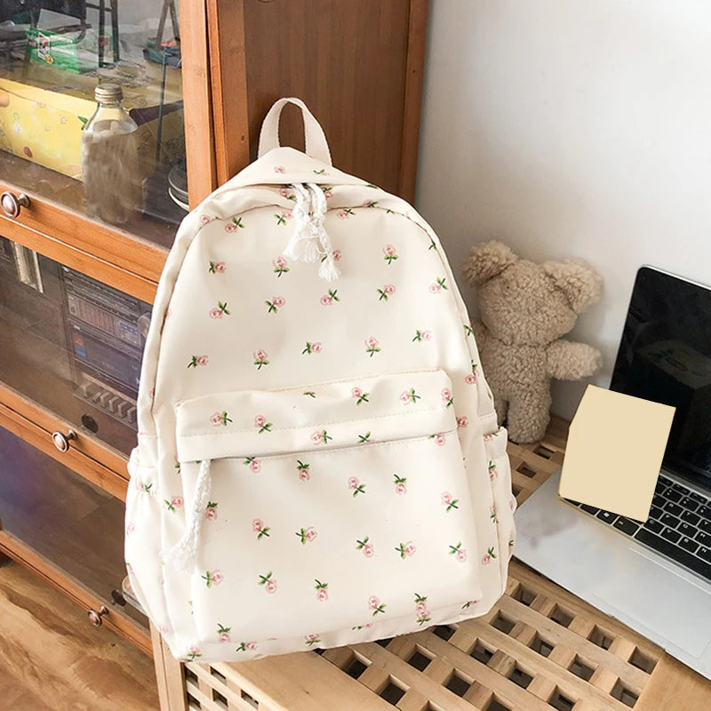 Sac à dos imperméable fleuri