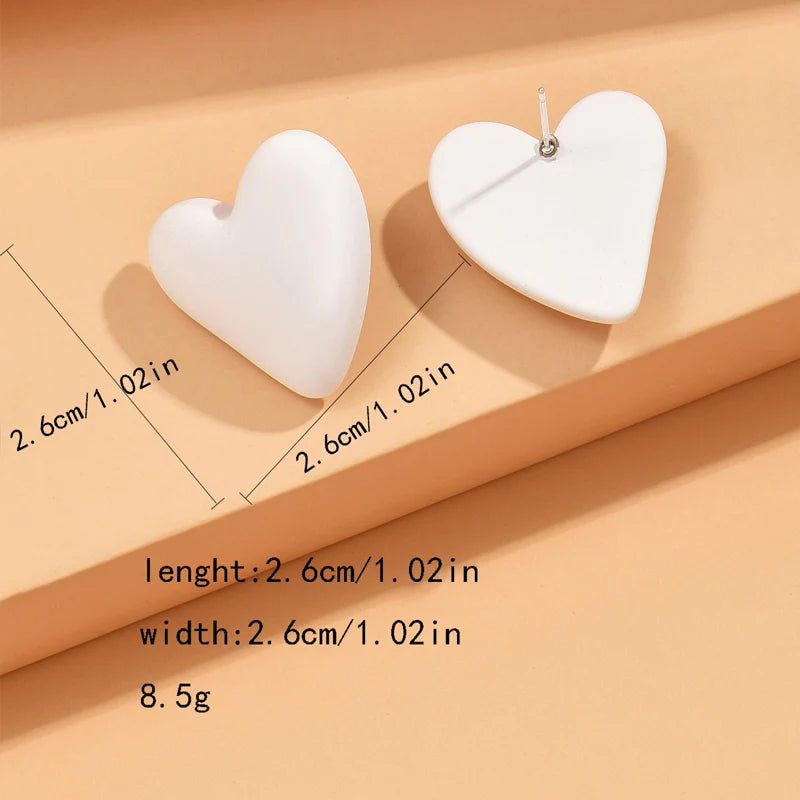 Boucles d'oreille coeur acrylique