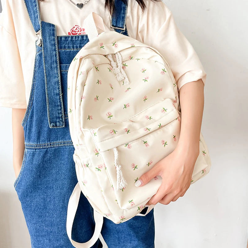 Sac à dos imperméable fleuri