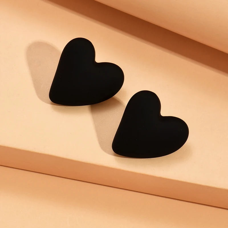 Boucles d'oreille coeur acrylique