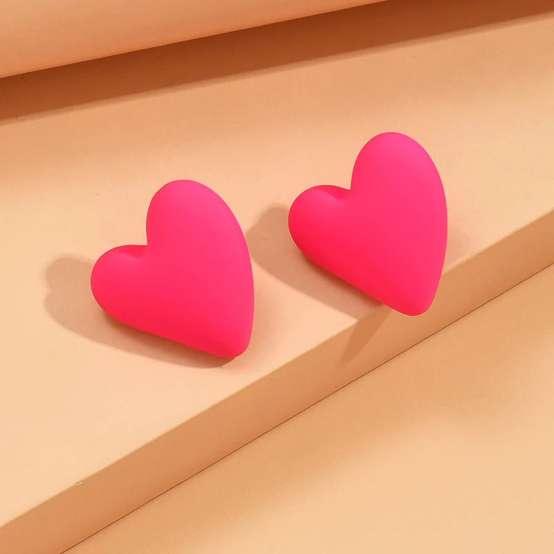 Boucles d'oreille coeur acrylique