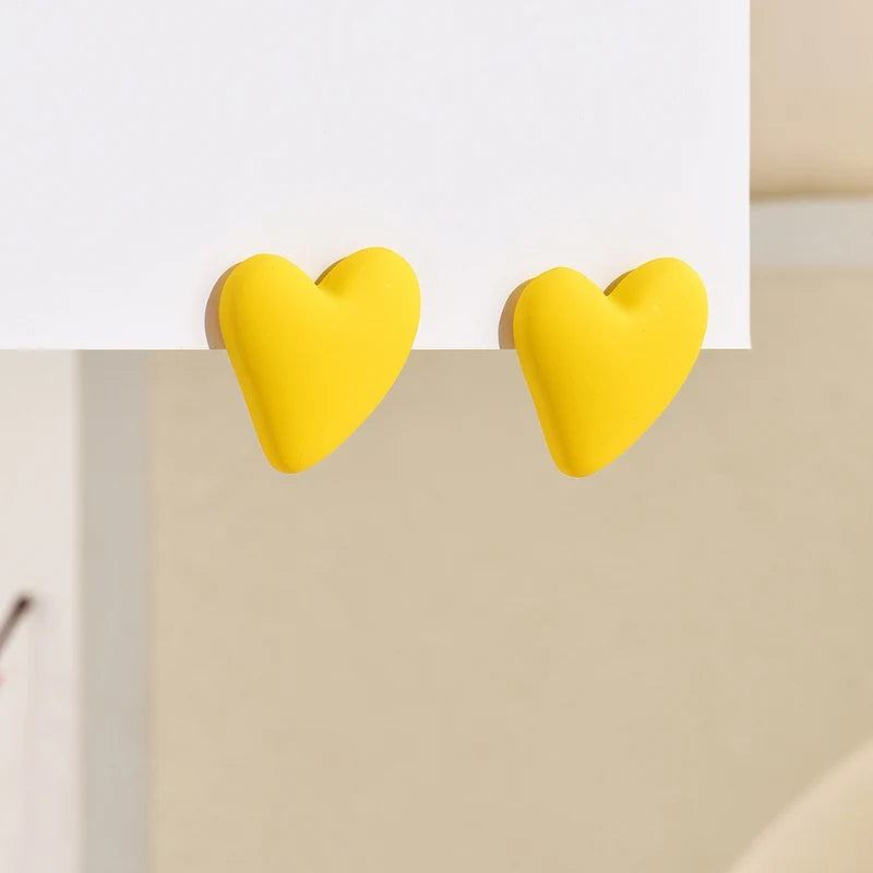 Boucles d'oreille coeur acrylique