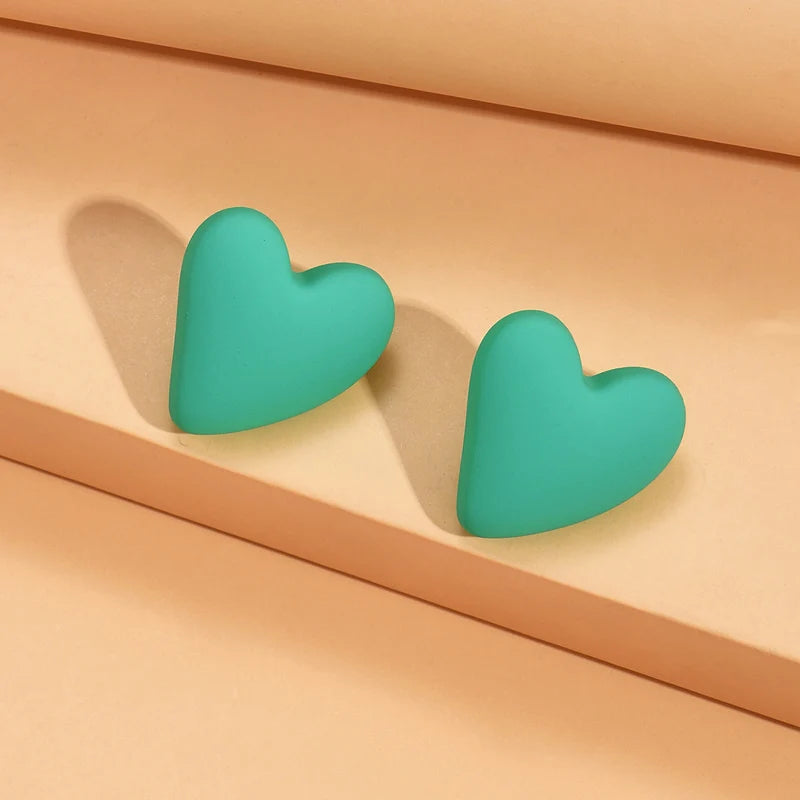 Boucles d'oreille coeur acrylique