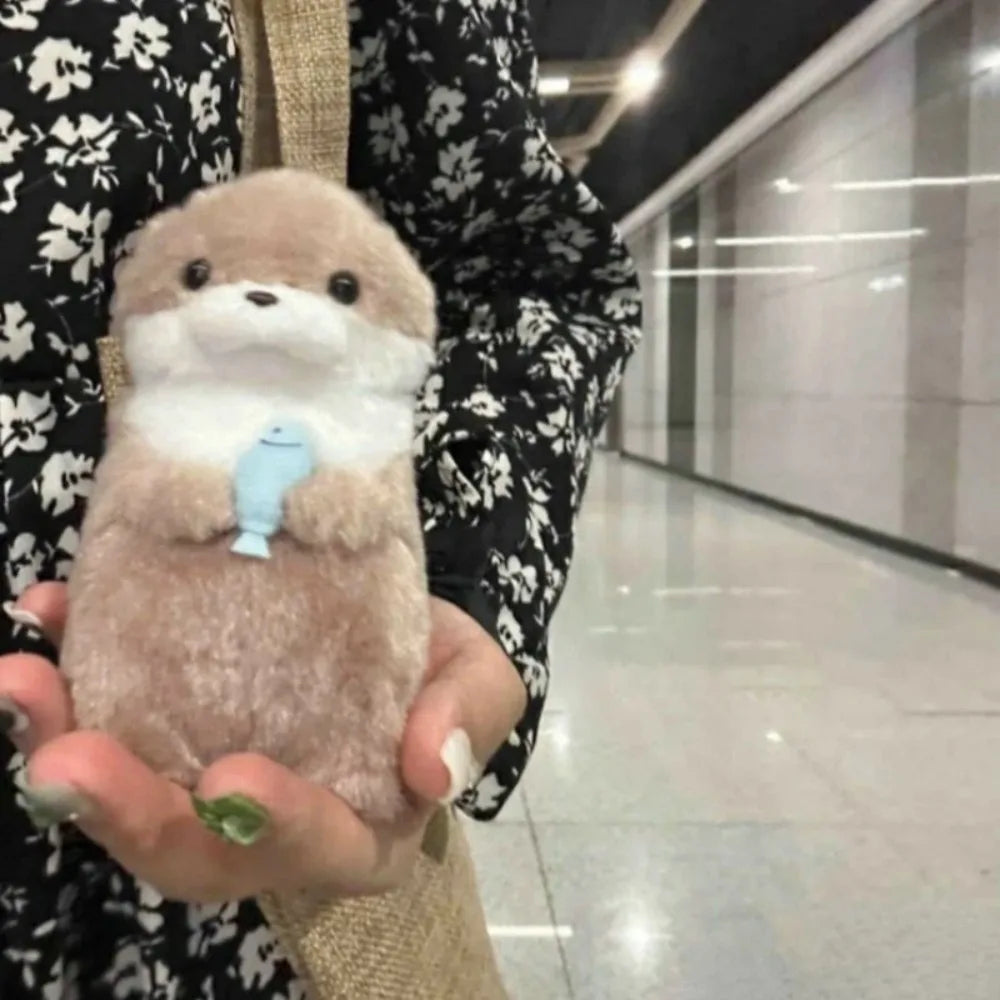 Porte-clés en peluche bébé otarie kawaii