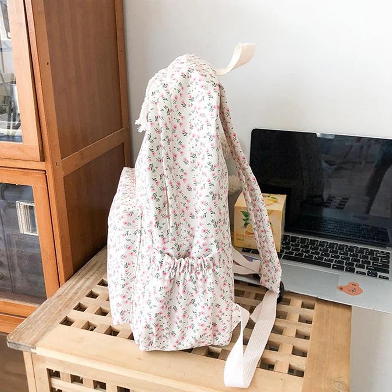 Sac à dos imperméable fleuri