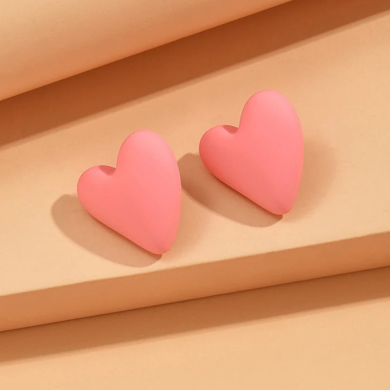 Boucles d'oreille coeur acrylique