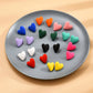 Boucles d'oreille coeur acrylique