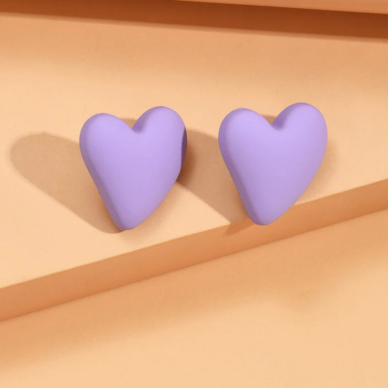Boucles d'oreille coeur acrylique