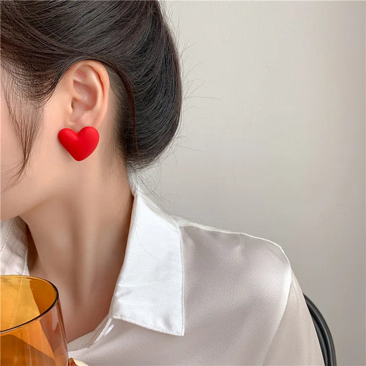 Boucles d'oreille coeur acrylique